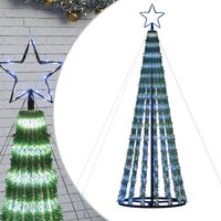 vidaXL Árbol de Navidad cono de luz 275 LEDs azul 180 cm