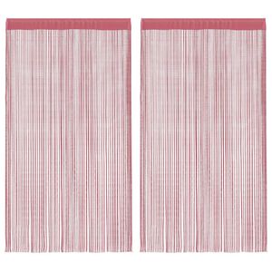 vidaXL Cortinas de tiras 2 uds. color rosa 140x250 cm