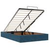 vidaXL Cama otomana con colch&oacute;n y LED terciopelo azul oscuro 120x190cm