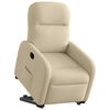 vidaXL Sill&oacute;n el&eacute;ctrico reclinable elevable de tela color crema
