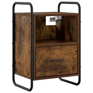 vidaXL Armario Colgante para la Mesa de Noche Roble Ahumado
