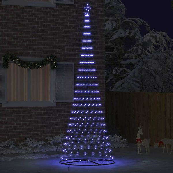 vidaXL &Aacute;rbol de Navidad LED con 455 LED Azul 184.5 cm Metal