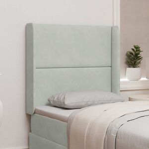 vidaXL Oreja de cabecero Gris claro 80 x 16 x 4 cm Terciopelo