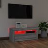 vidaXL Mueble de TV con luces LED gris Sonoma 90x35x40 cm