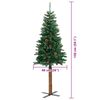 vidaXL Árbol de Navidad Delgado con 150 LED con soporte Verde 150 cm