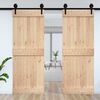 vidaXL Puerta NARVIK Natural 85 x 210 cm Madera de Pino S&oacute;lido