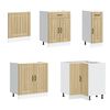 vidaXL Mueble cocina Lucca roble sonoma 11 pzas madera contrachapada