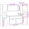 vidaXL Juego de muebles ba&ntilde;o 4 piezas madera ingenier&iacute;a roble artisan