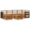 vidaXL Conjunto de sof&aacute;s de exterior 6 uds. Natural
