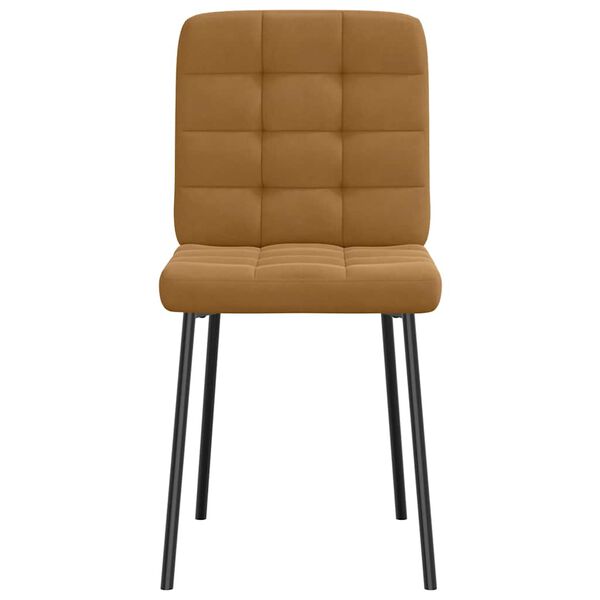 vidaXL Sillas de comedor 2 unidades terciopelo marrón