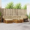 vidaXL Conjunto de sof&aacute;s de exterior con coj&iacute;n 7 pcs Natural y Beige
