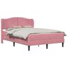 vidaXL Estructura de cama 2 uds. Rosa 120 x 190 cm Terciopelo
