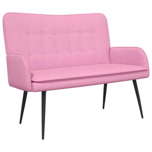 vidaXL Sof&aacute; de 2 Plazas Rosa 115 x 61 x 87 cm tela