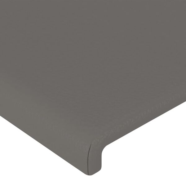 vidaXL Cabeceros cuero sint&eacute;tico gris 180x5x78/88 cm