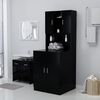 vidaXL Mueble de lavadora negro