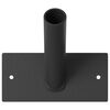 vidaXL Soporte de Bandera Negro 13 x 6 x 0,2 cm Acero
