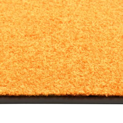 vidaXL Felpudo lavable naranja 90x150 cm