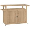 vidaXL Carrito de bar madera maciza de teca 120x50x90 cm