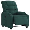 vidaXL Sillón reclinable eléctrico tela verde oscuro