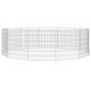 vidaXL Recinto animales corral 12 paneles hierro galvanizado 54x60 cm
