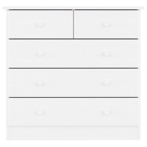 vidaXL Cómoda cajonera ALTA madera maciza pino blanco 77x35x73 cm
