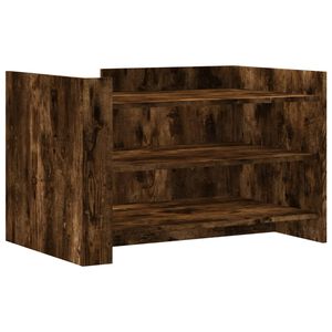 vidaXL Mesa de centro madera de ingenier&iacute;a roble ahumado 80x50x50 cm