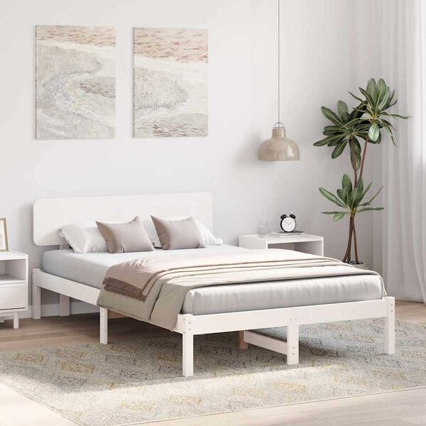 vidaXL Estructura de cama 120 x 200 cm Madera de pino macizo