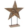 vidaXL Estrella de Navidad LED Marr&oacute;n 59,5 x 18 x 74 cm