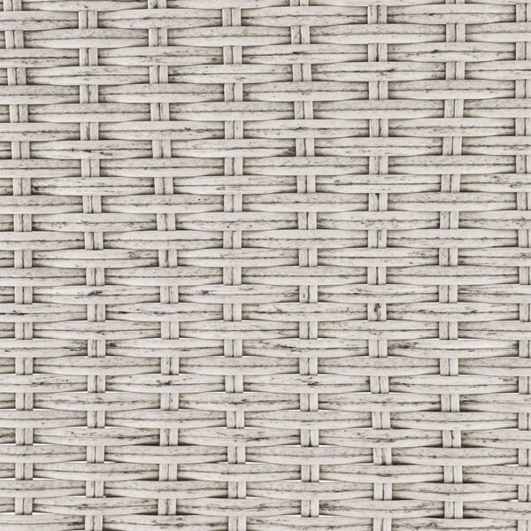 HI Mesa de balc&oacute;n plegable y superficie aspecto de mimbre gris 60x40cm