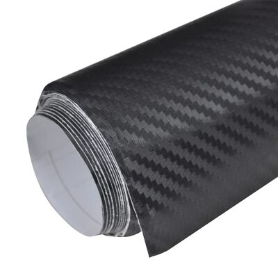 Película De Coche Vinilo De Fibra Carbon 3D Negro 152 x 500cm