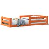 vidaXL Estructura de cama sin colch&oacute;n madera maciza marr&oacute;n 80x160 cm