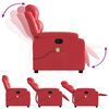 vidaXL Sill&oacute;n de masaje reclinable cuero sint&eacute;tico rojo