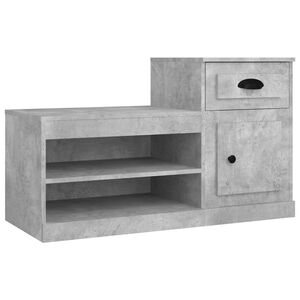 vidaXL Mueble zapatero madera contrachapada gris hormig&oacute;n 100x42x60 cm