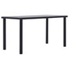 vidaXL Mesa de comedor de MDF negro y gris hormig&oacute;n 140x70x75 cm