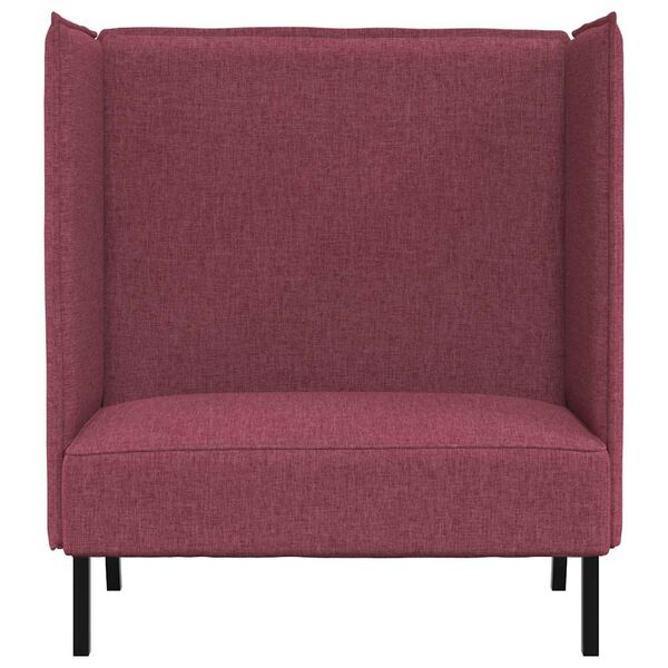 vidaXL Sofa de Espalda Alta Rojo vino tinto 109 x 56 x 121 cm tela