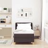 vidaXL Cama tipo Box Spring con colch&oacute;n Marr&oacute;n Oscuro 80 x 200 cm tela