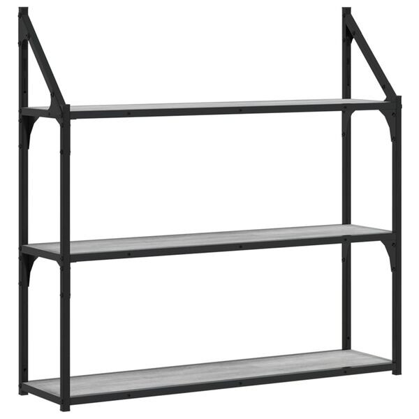 vidaXL Estanter&iacute;a de pared madera ingenier&iacute;a gris Sonoma 80x21x78,5cm