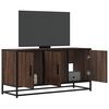 vidaXL Mueble TV madera ingenier&iacute;a y metal marr&oacute;n roble 100x35x50 cm