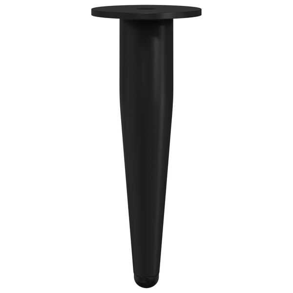 vidaXL Patas de Muebles 2 pcs Negro &Oslash; 40 x 98 mm Hierro