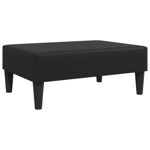 vidaXL Reposapi&eacute;s de cuero sint&eacute;tico negro 77x55x31 cm