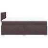 vidaXL Cama box spring con colch&oacute;n tela marr&oacute;n oscuro 120x190 cm
