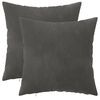 vidaXL Coj&iacute;n con almohada HEERLEN 2 uds. Gris oscuro Terciopelo