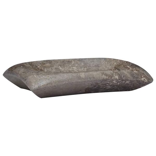 vidaXL Lavabo gris m&aacute;rmol 50x35x10 cm