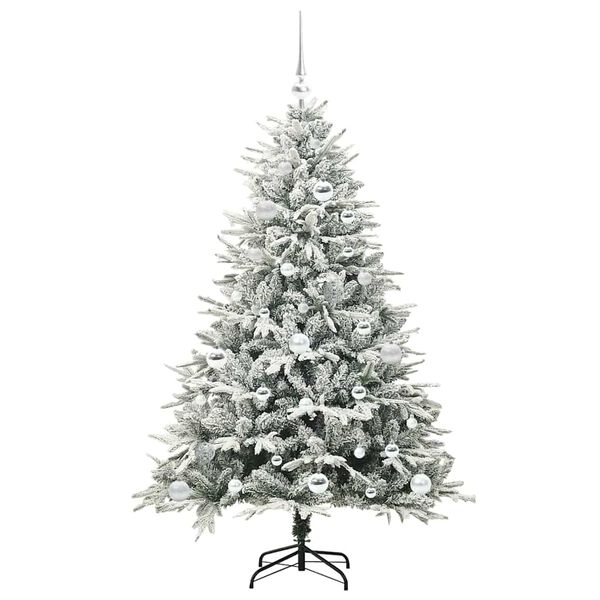 vidaXL &Aacute;rbol de Navidad Artificial Pre-iluminado con Juego de Bolas