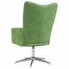 vidaXL Sill&oacute;n de relax de terciopelo verde claro