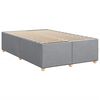 vidaXL Cama box spring con colch&oacute;n tela gris claro 120x200 cm