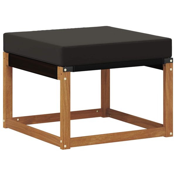 vidaXL Reposapi&eacute;s de exterior Madera maciza de Acacia y Tela Textilene