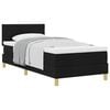 vidaXL Cama tipo Box Spring con coj&iacute;n Manual Negro 90 x 190 cm tela