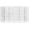 vidaXL Arriate de gaviones de hierro galvanizado 190x50x100 cm