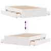 vidaXL Cama con cajones sin colch&oacute;n madera maciza blanca 160x200 cm